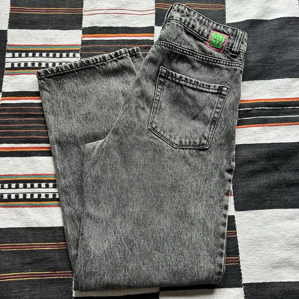EMPYRE Tori Jeans Women Size 8 Black High Rise Baggy Straight Leg Skater Rave